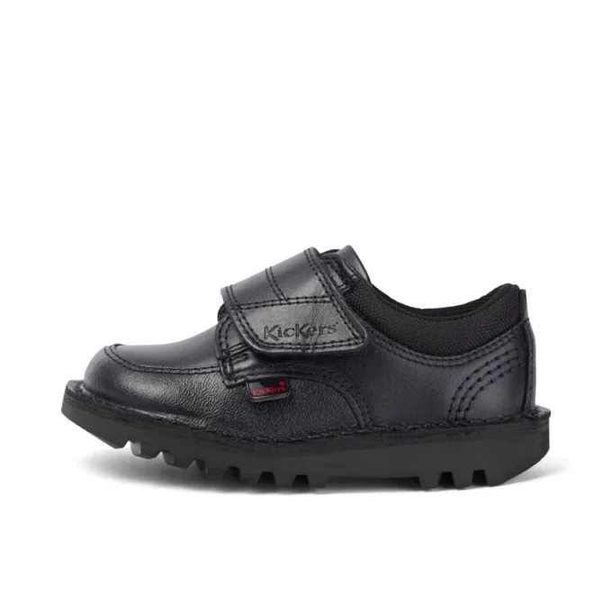 Bebek Erkek Kick Lo Scuff Deri Siyah