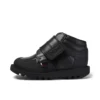 Bebek Erkek Kick Mid Scuff Deri Siyah