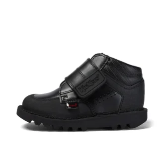 Bebek Erkek Kick Mid Scuff Deri Siyah