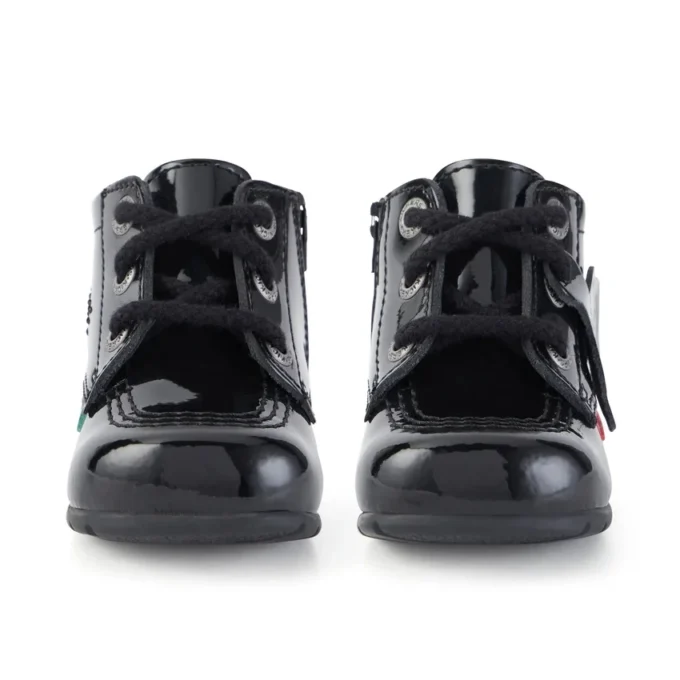 Bebek Kick Hi B Zip Siyah Suni Deri