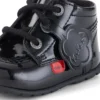 Bebek Kick Hi B Zip Siyah Suni Deri