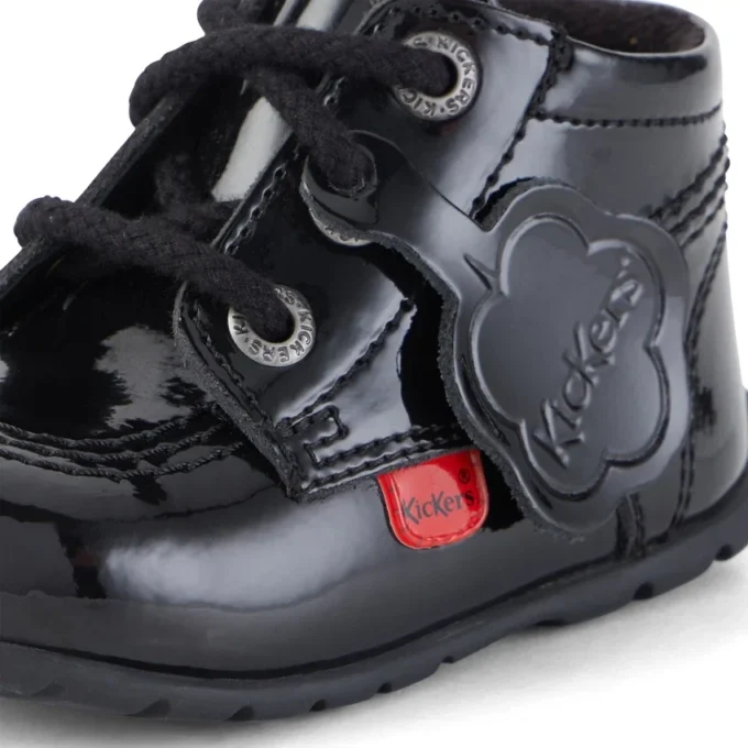 Bebek Kick Hi B Zip Siyah Suni Deri