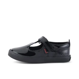 Bebek Kız Kariko T-Strap Suni Deri Siyah