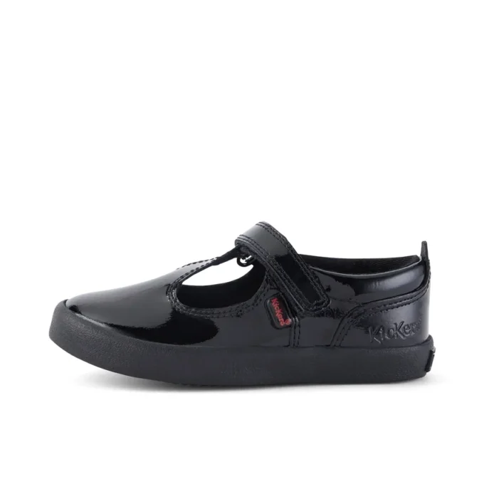Bebek Kız Kariko T-Strap Suni Deri Siyah