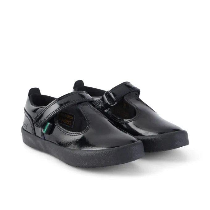 Bebek Kız Kariko T-Strap Suni Deri Siyah