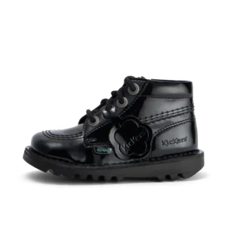 Bebek Kız Kick Hi Zip Deri Alternatif Suni Deri Siyah