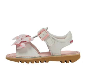 Bebek Kız Kick Sandal Deri Beyaz