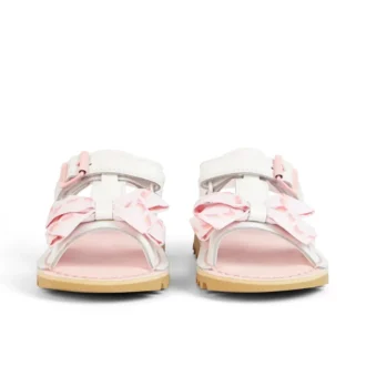 Bebek Kız Kick Sandal Deri Beyaz