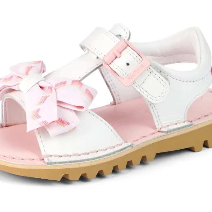 Bebek Kız Kick Sandal Deri Beyaz