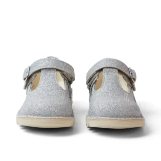 Bebek Kız Kick T-Bar Glitter Cosmic Tekstil Gümüş