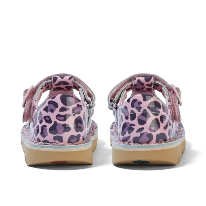 Bebek Kız Kick T Leopar Suni Deri Pembe