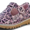 Bebek Kız Kick T Leopar Suni Deri Pembe