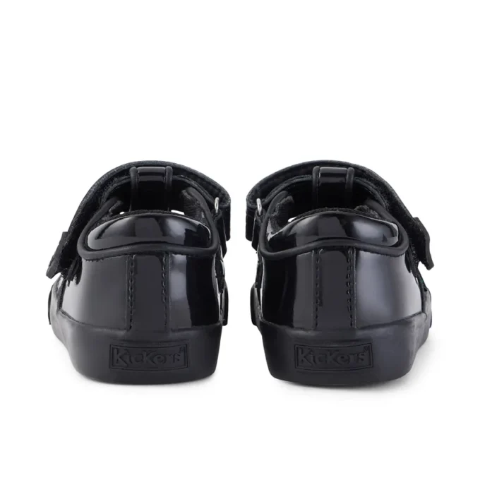 Bebek Kız Tovni Brogue T-Bar Suni Deri Siyah