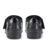 Bebek Kızlar Bridie Brogue T-Vel Siyah Suni Deri