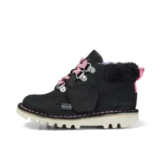Bebek Kızlar için Kick Hi Winter Nubuk Siyah
