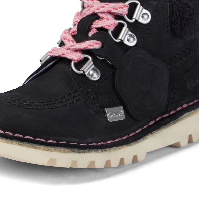 Bebek Kızlar için Kick Hi Winter Nubuk Siyah