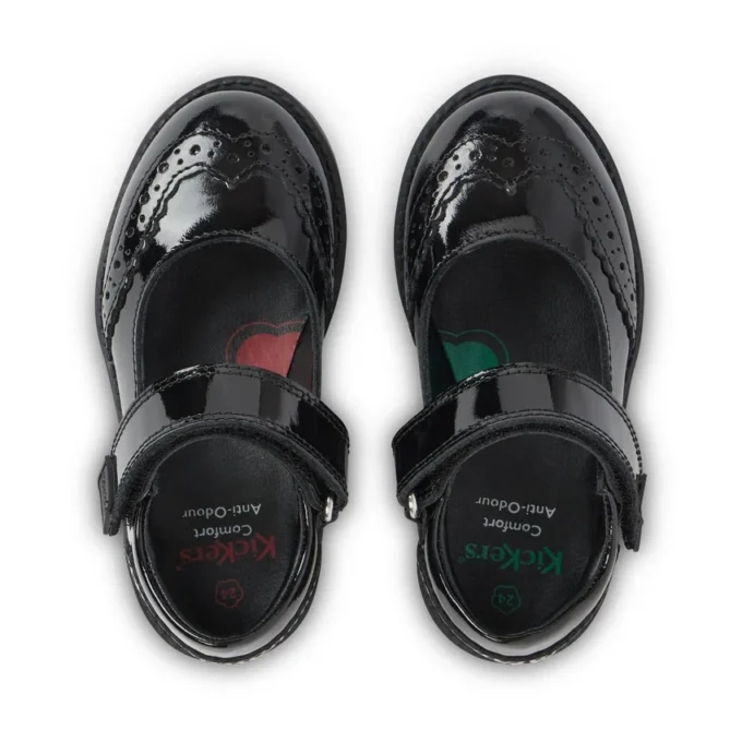 Bebek Kızlar Lachly Mj Brogue Siyah Suni Deri