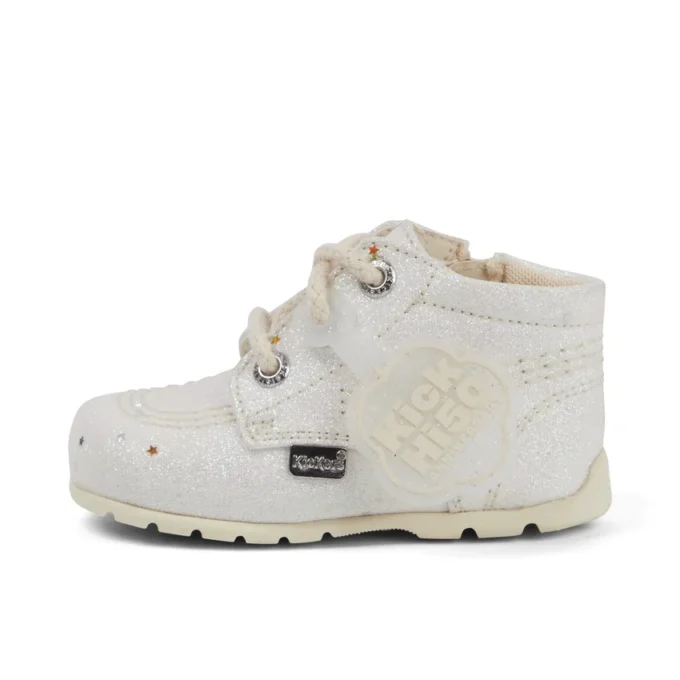 Bebek Unisex Kick Hi Glitter Botlar Beyaz