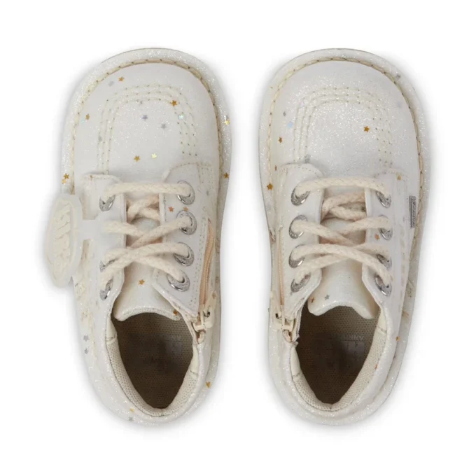 Bebek Unisex Kick Hi Glitter Botlar Beyaz