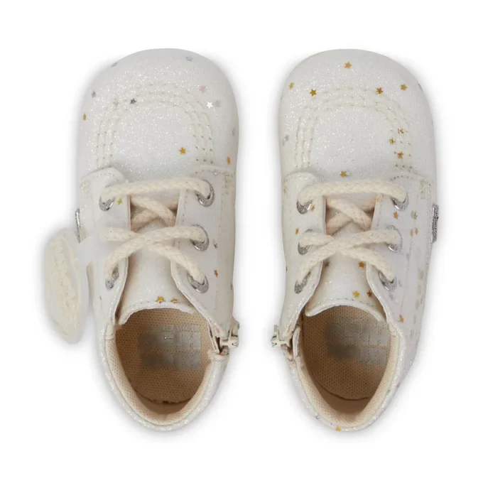 Bebek Unisex Kick Hi Glitter Botlar Beyaz