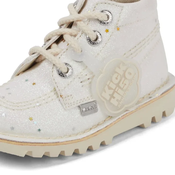Bebek Unisex Kick Hi Glitter Botlar Beyaz