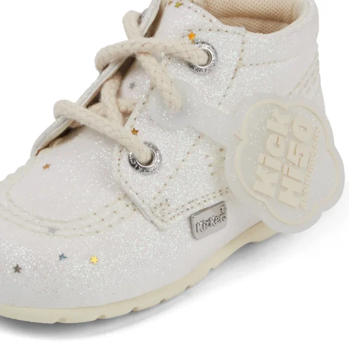 Bebek Unisex Kick Hi Glitter Botlar Beyaz