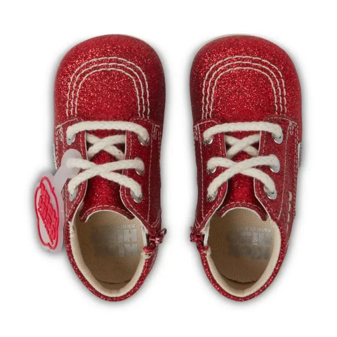 Bebek Unisex Kick Hi Glitter Botlar Kırmızı