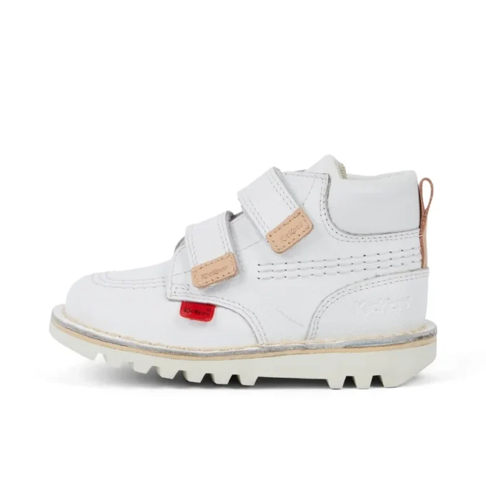 Bebek Unisex Kick Hi Roll Deri Beyaz