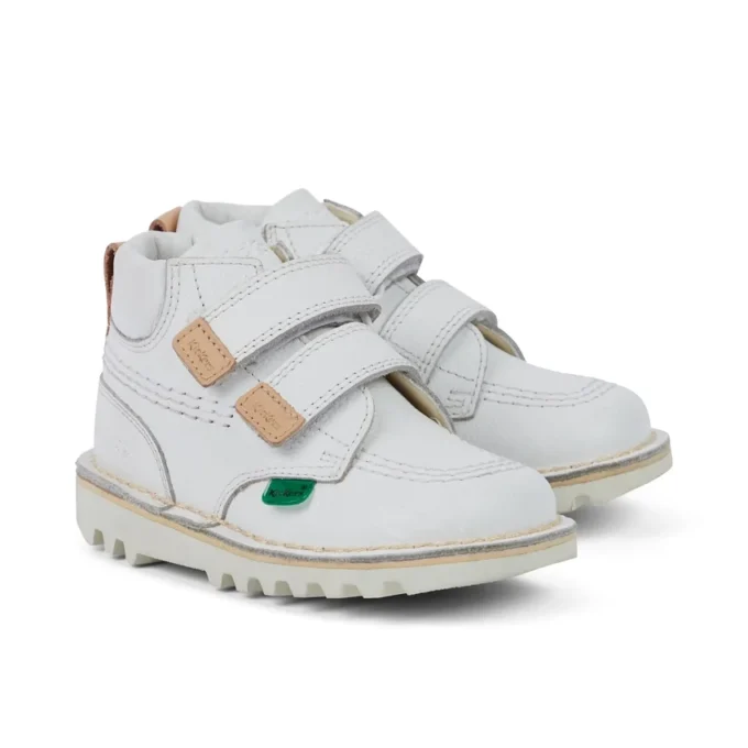 Bebek Unisex Kick Hi Roll Deri Beyaz