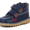 Bebek Unisex Kick Hi Roll Deri Lacivert