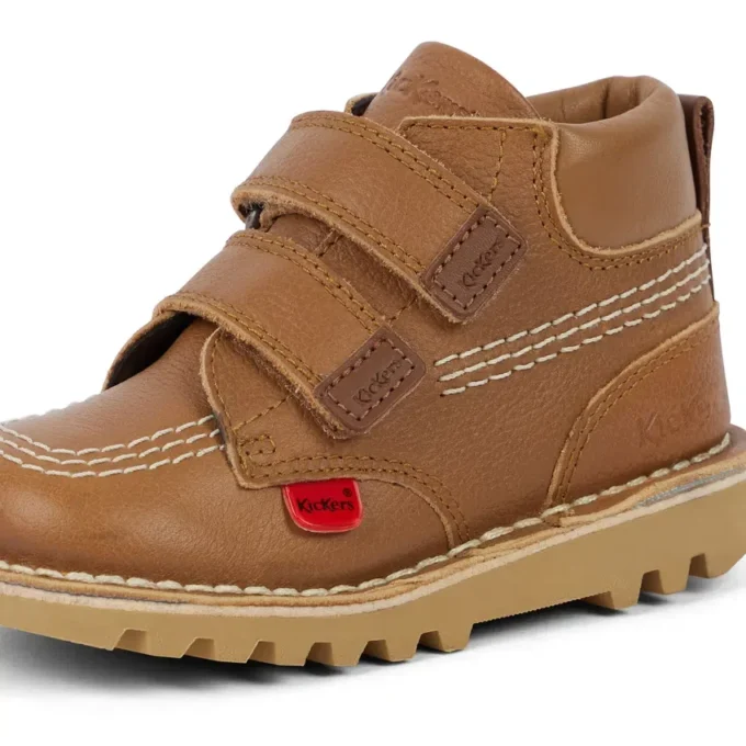 Bebek Unisex Kick Hi Roll Deri Tan