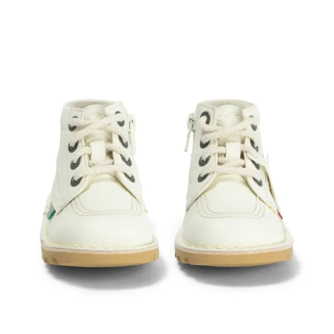 Bebek Unisex Kick Hi Zip Deri Alternatif Beyaz