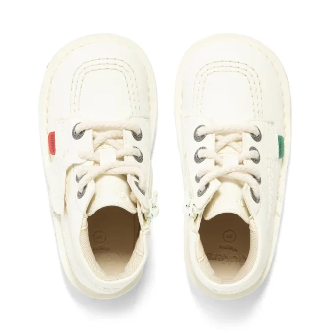 Bebek Unisex Kick Hi Zip Deri Alternatif Beyaz