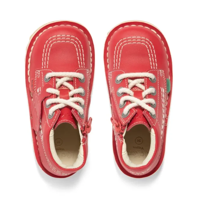 Bebek Unisex Kick Hi Zip Deri Alternatif Kırmızı