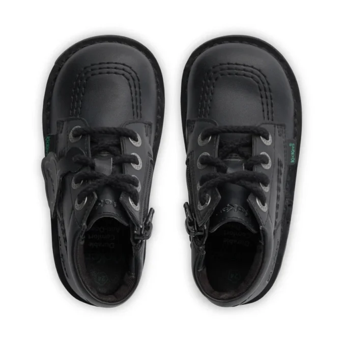 Bebek Unisex Kick Hi Zip Deri Alternatif Siyah