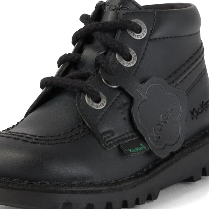 Bebek Unisex Kick Hi Zip Deri Alternatif Siyah