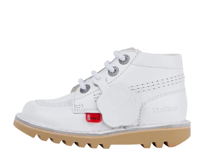 Bebek Unisex Kick Hi Zip Deri Beyaz