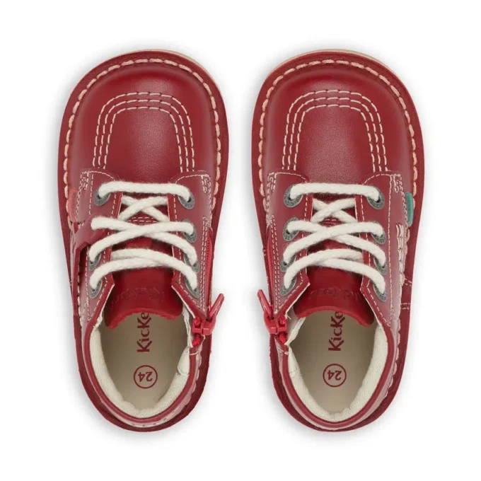 Bebek Unisex Kick Hi Zip Deri Kırmızı