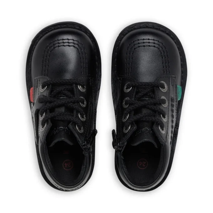 Bebek Unisex Kick Hi Zip Deri Siyah