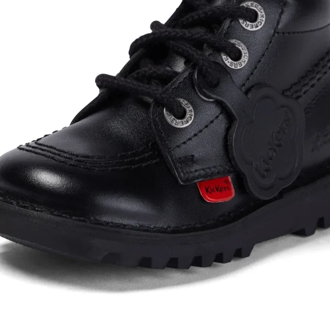 Bebek Unisex Kick Hi Zip Deri Siyah