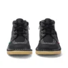Bebek Unisex Kick Hi Zip Deri Siyah/Beyaz
