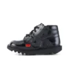 Bebek Unisex Kick Hi Zip Siyah Suni Deri