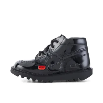 Bebek Unisex Kick Hi Zip Siyah Suni Deri