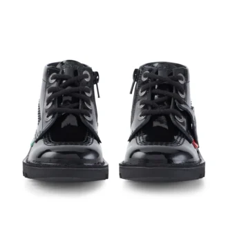Bebek Unisex Kick Hi Zip Siyah Suni Deri