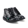 Bebek Unisex Kick Hi Zip Siyah Suni Deri