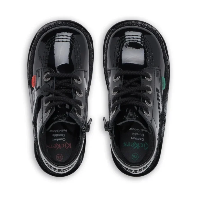 Bebek Unisex Kick Hi Zip Siyah Suni Deri