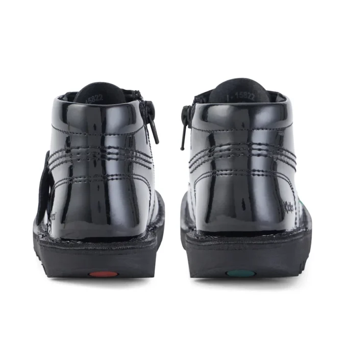 Bebek Unisex Kick Hi Zip Siyah Suni Deri