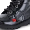 Bebek Unisex Kick Hi Zip Siyah Suni Deri