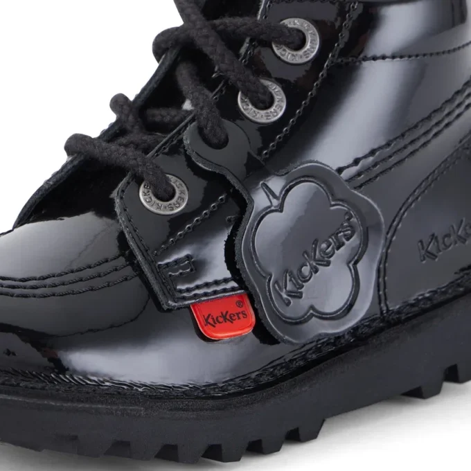 Bebek Unisex Kick Hi Zip Siyah Suni Deri