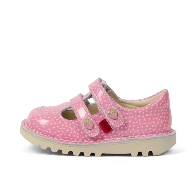Bebek Unisex Kick T-Bar Meyve Saten Deri Pembe